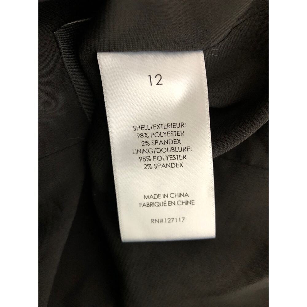Badgley Mischka Bustier Top Printed Satin Sweetheart Neck Puff Sleeve Black 12 - Picture 8 of 10